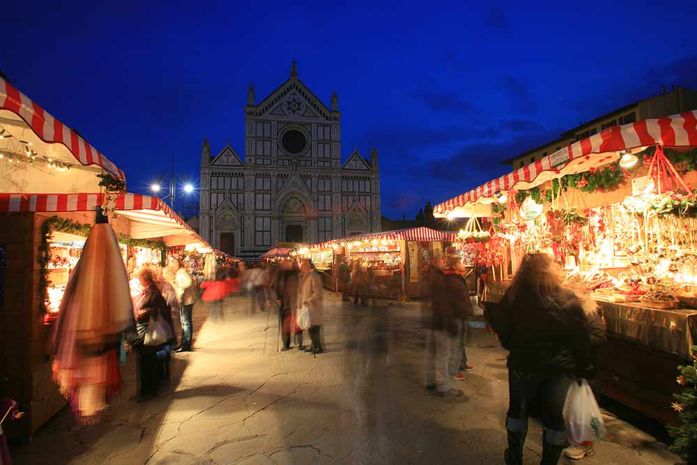 Florenz Weihnachtsmarkt in Pizza Santa Croce