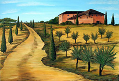 Acrylbild Montepulciano